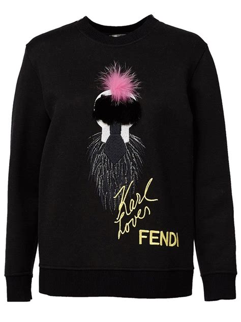 fendi beaded graphic sweatshirt.